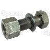 Bolt -1/2'' x 38mm, Trækstyrke 12.9