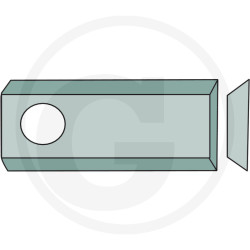 Kniv 96 x 40 x 3 mm Hul Ø 19 mm